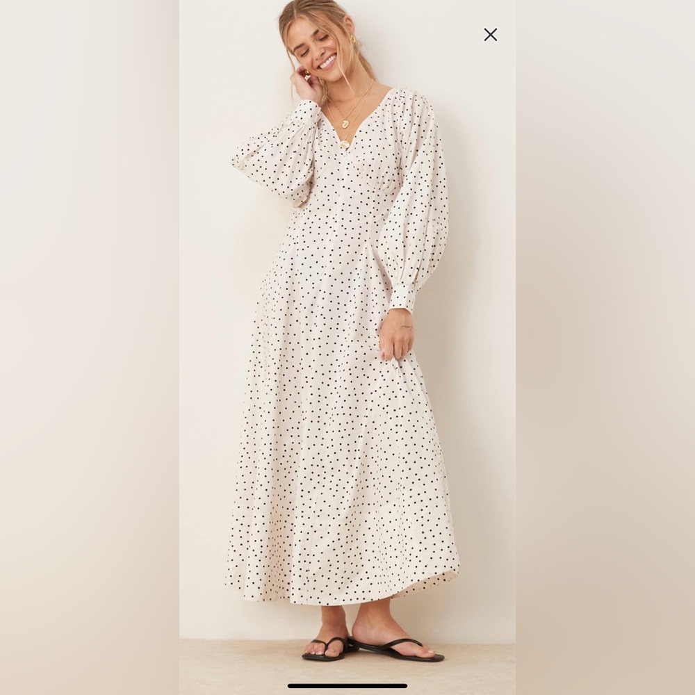 NWT Asos Polka Dot Maxi Dress